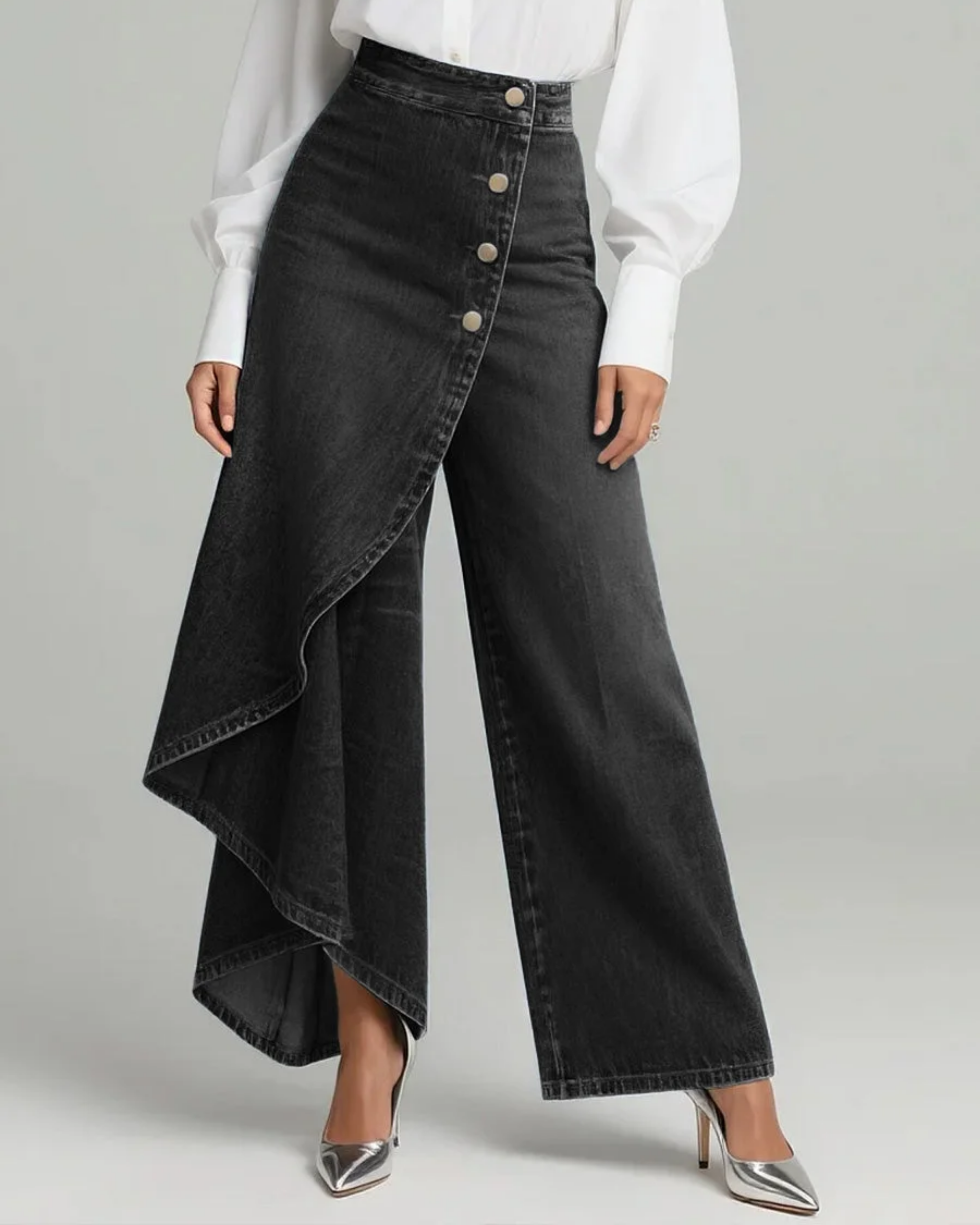 Vivienne - Slim Wrap Denim Jeans with Stretch