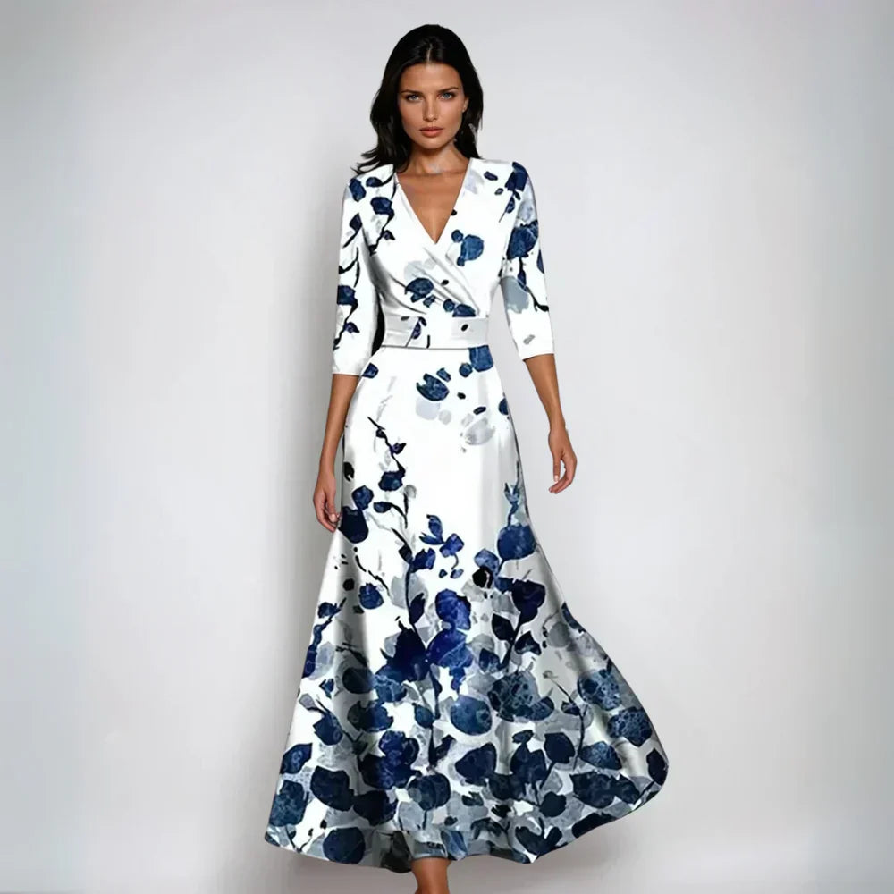 Ariana - Elegant Floral A-Line Dress