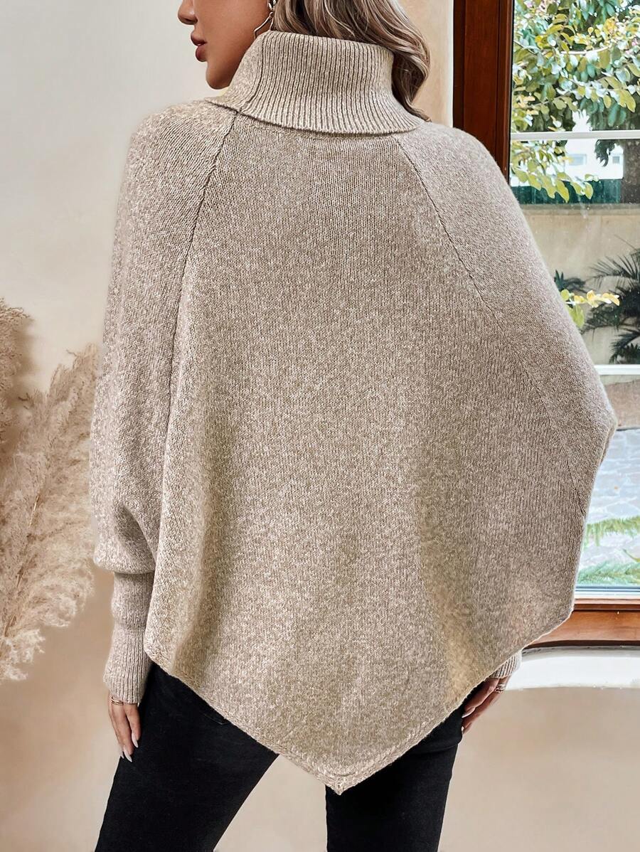 Delilah - Cable Knit Batwing Poncho Sweater