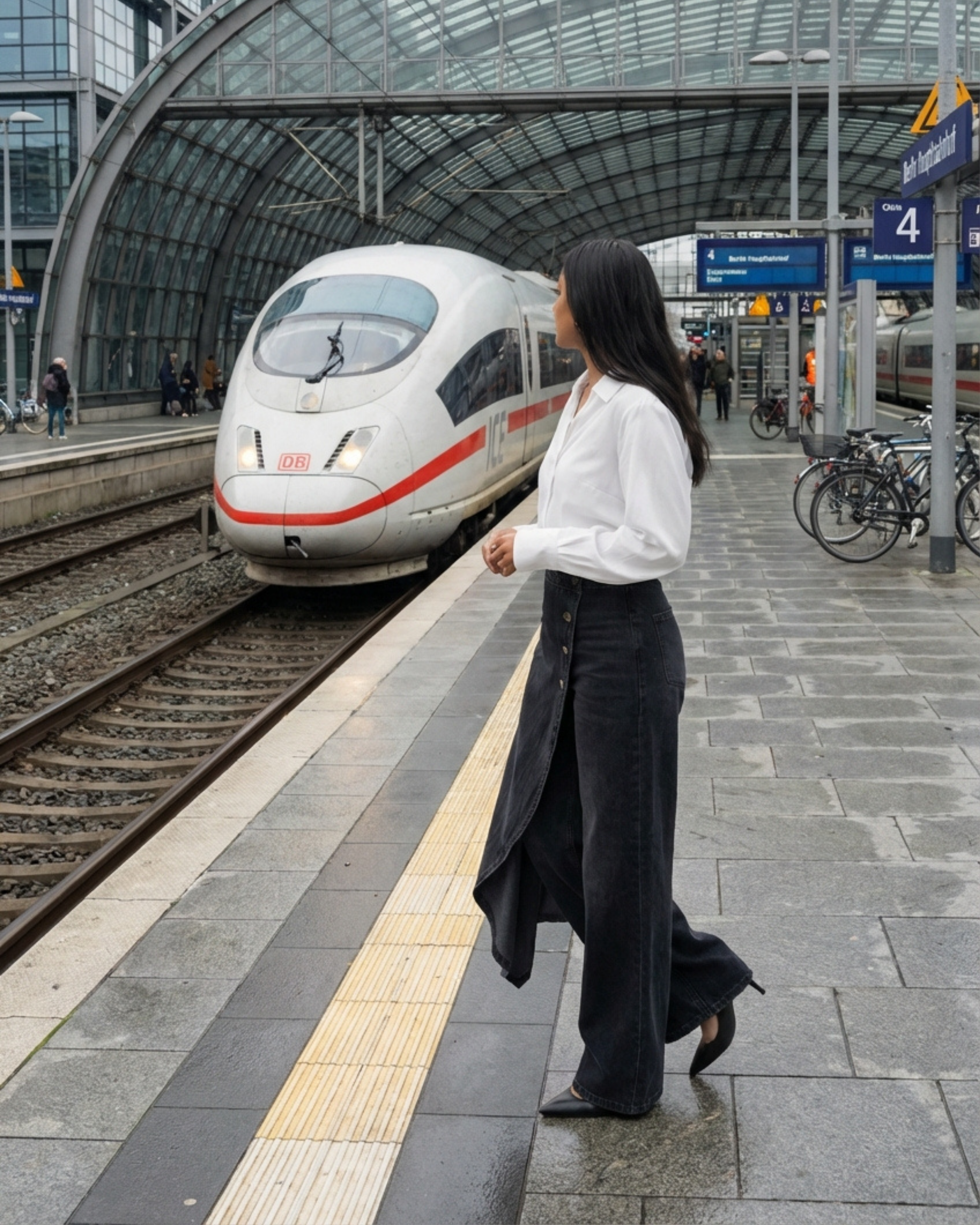 Vivienne - Slim Wrap Denim Jeans with Stretch