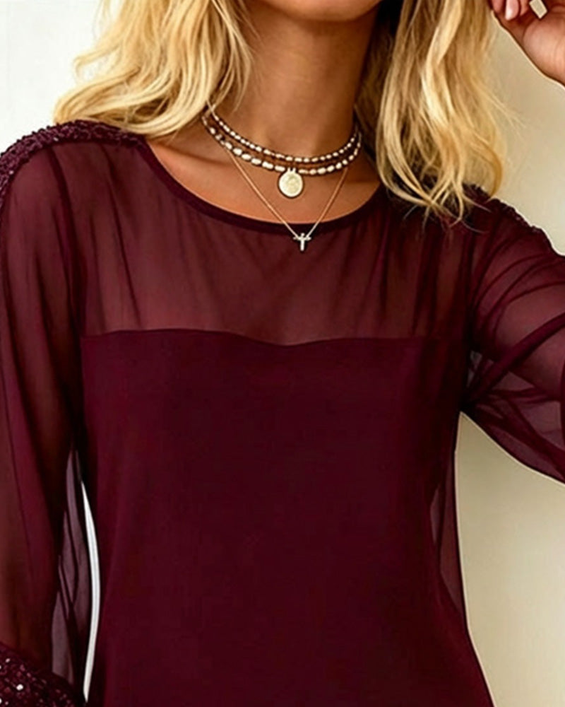 Cassidy - Sparkling Sequin Mesh Dress