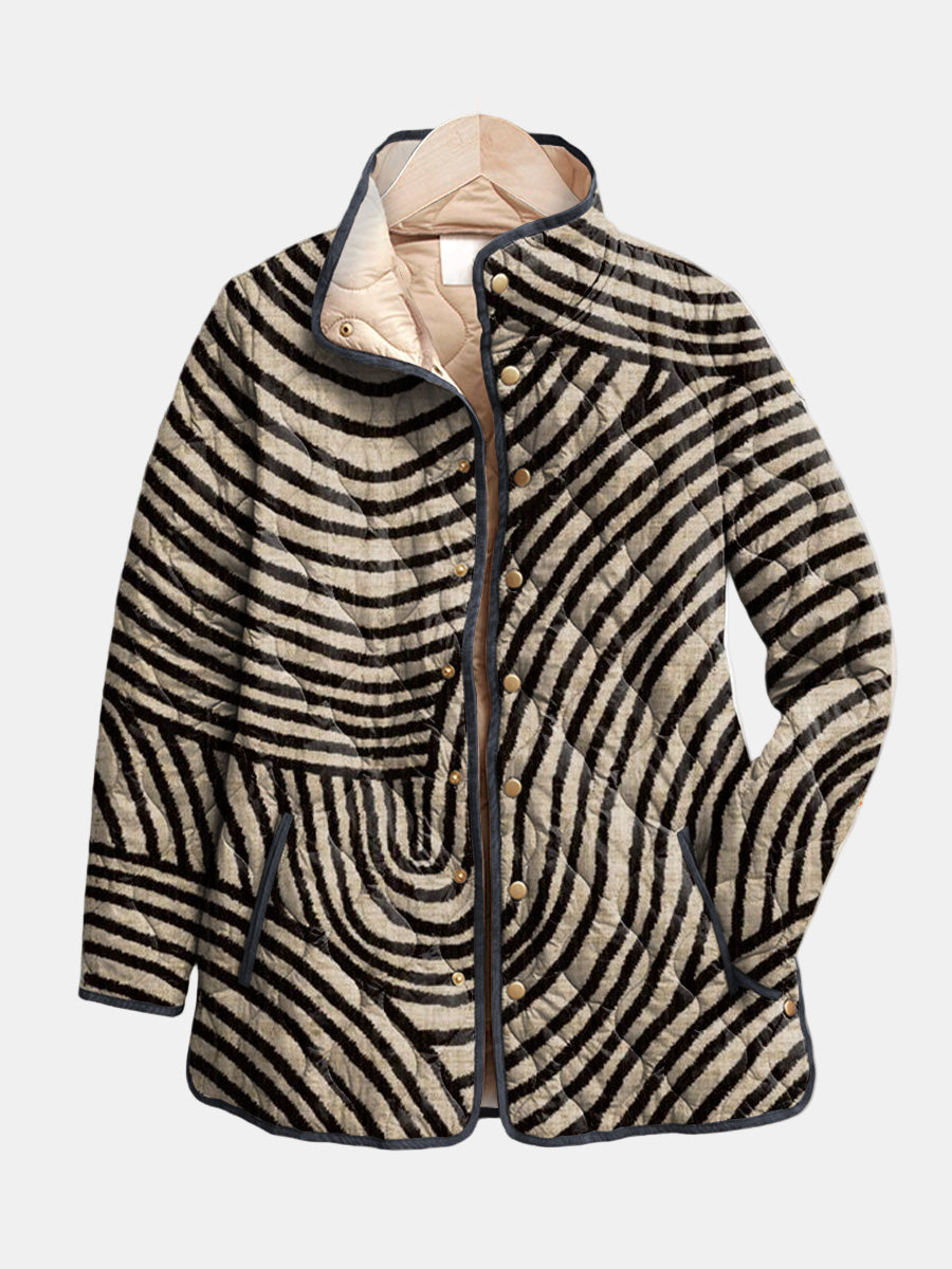 Noelle – Quilted Hand-Drawn Circle Jacket
