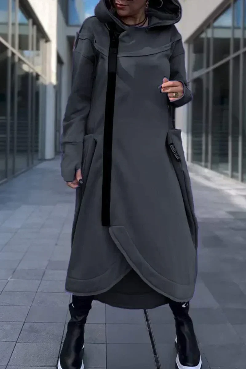 Rania - Long Jacket with Zipper