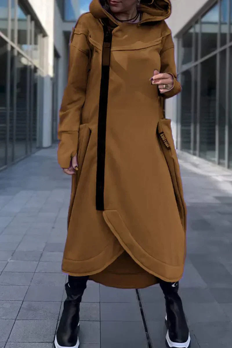 Rania - Long Jacket with Zipper