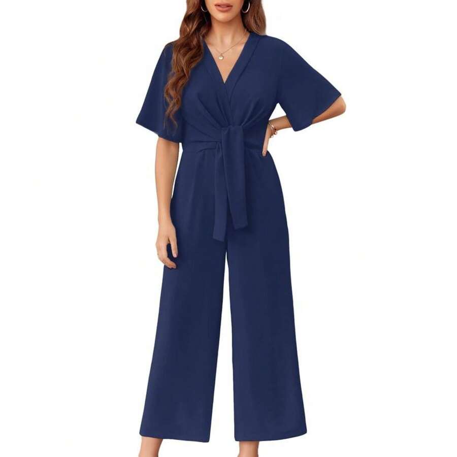 Bria – Elegant Summer Tie Knot Jumpsuit