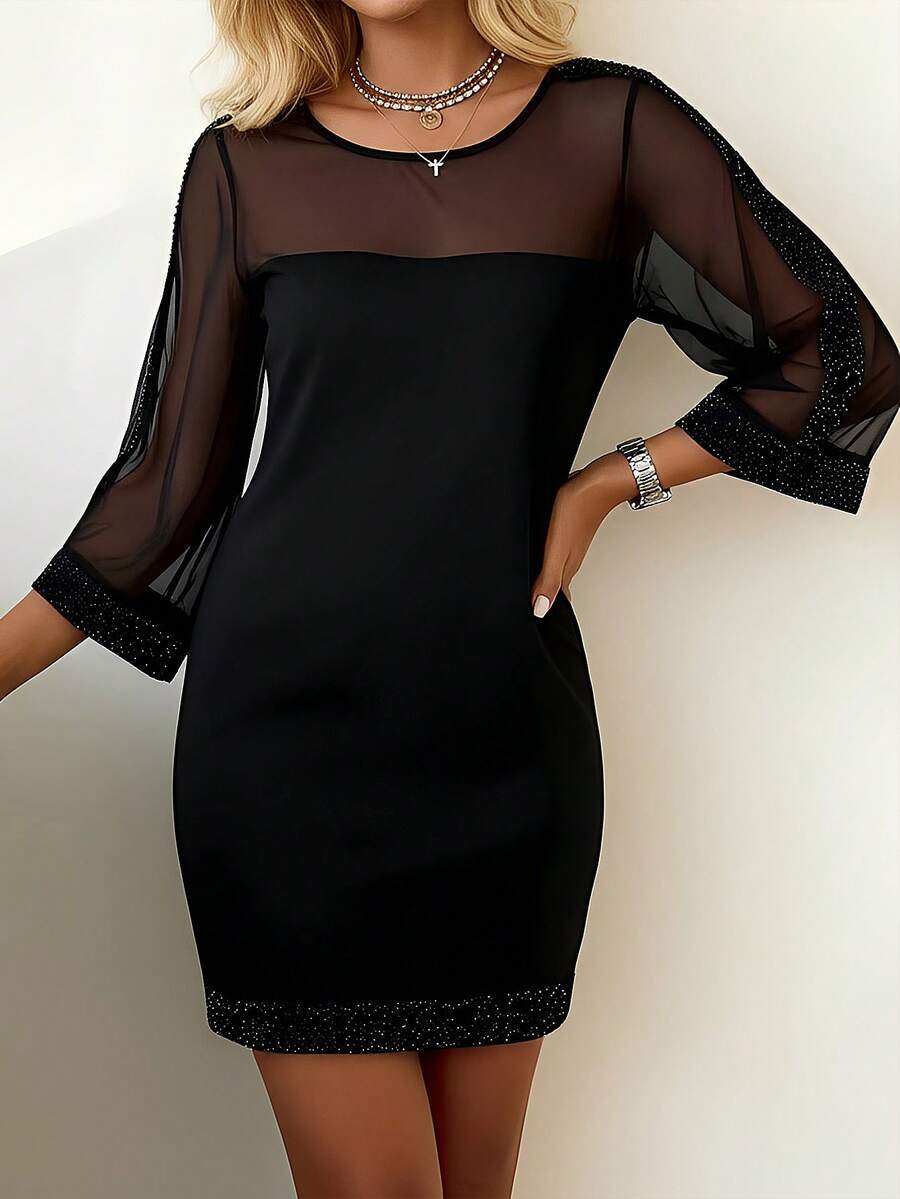 Cassidy - Sparkling Sequin Mesh Dress