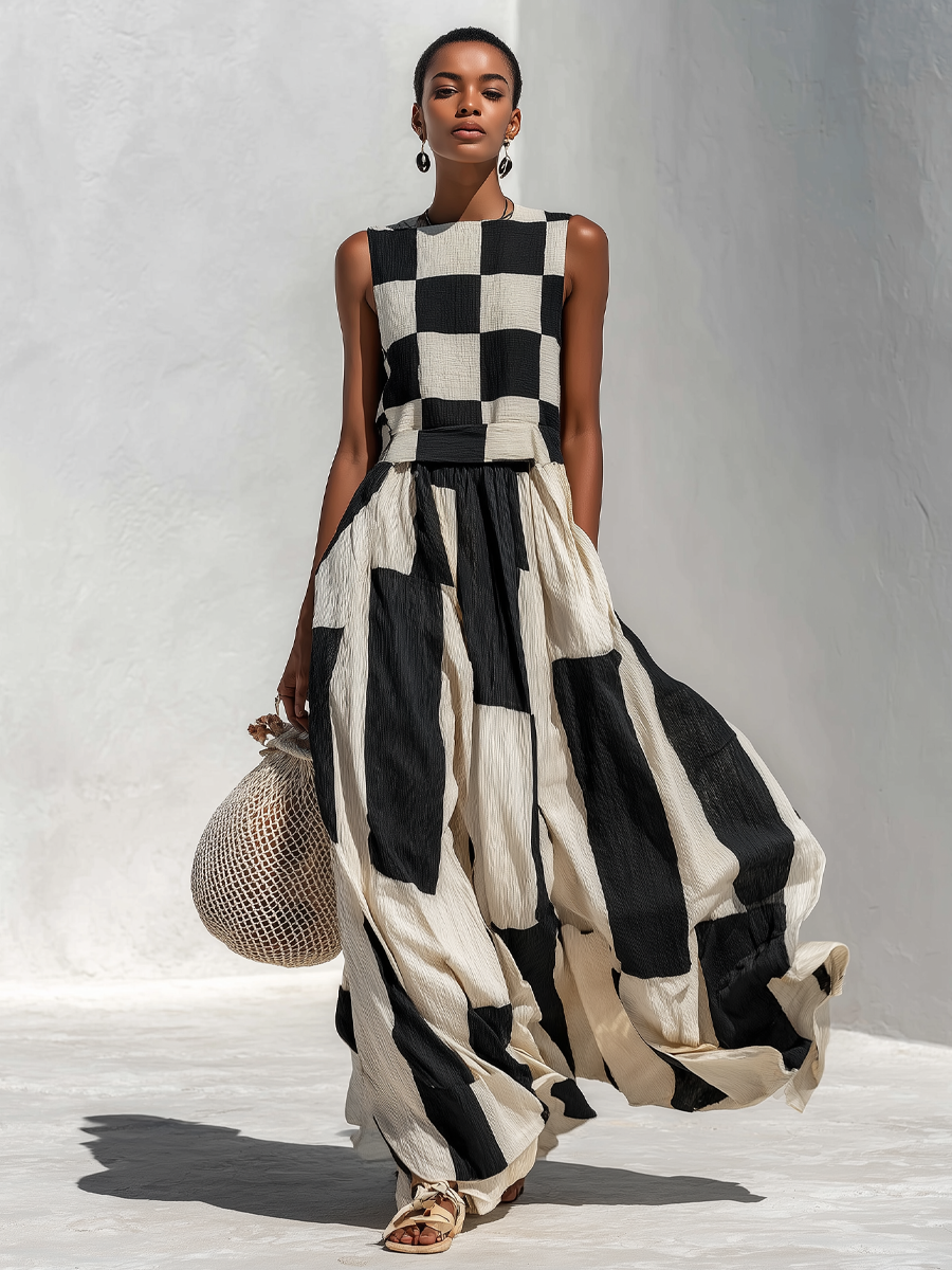 Merrie - Cotton Linen Maxi Dress