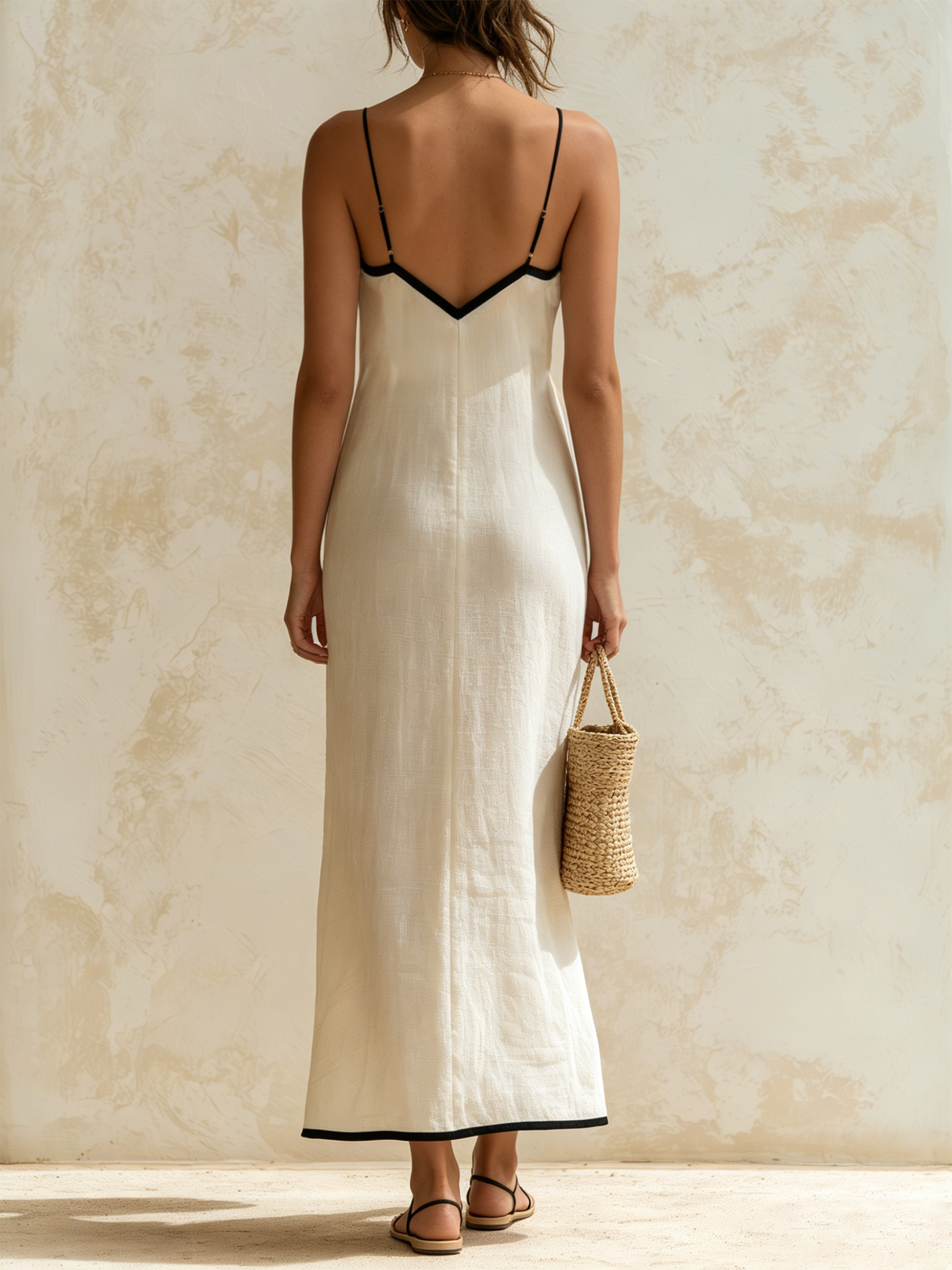 Candace - Chevron Contrast Maxi Dress