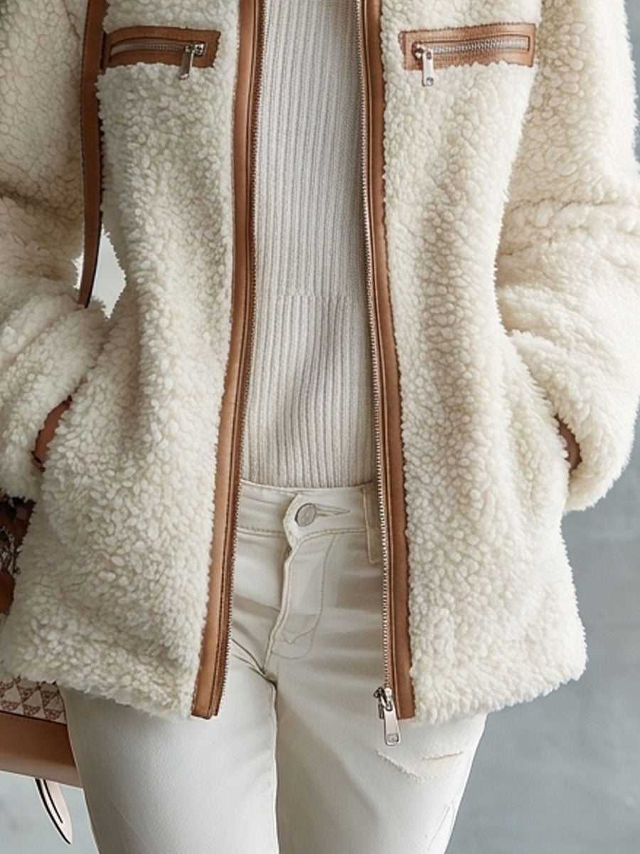 Chiara – Retro Fleece Zip-Up Jacket