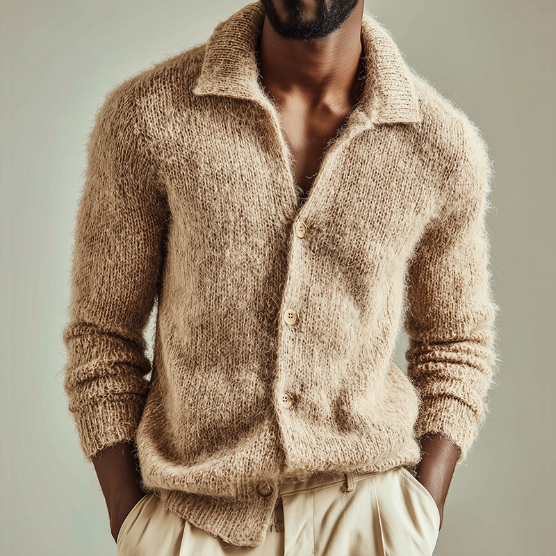 Griffin - Textured Collared Cardigan