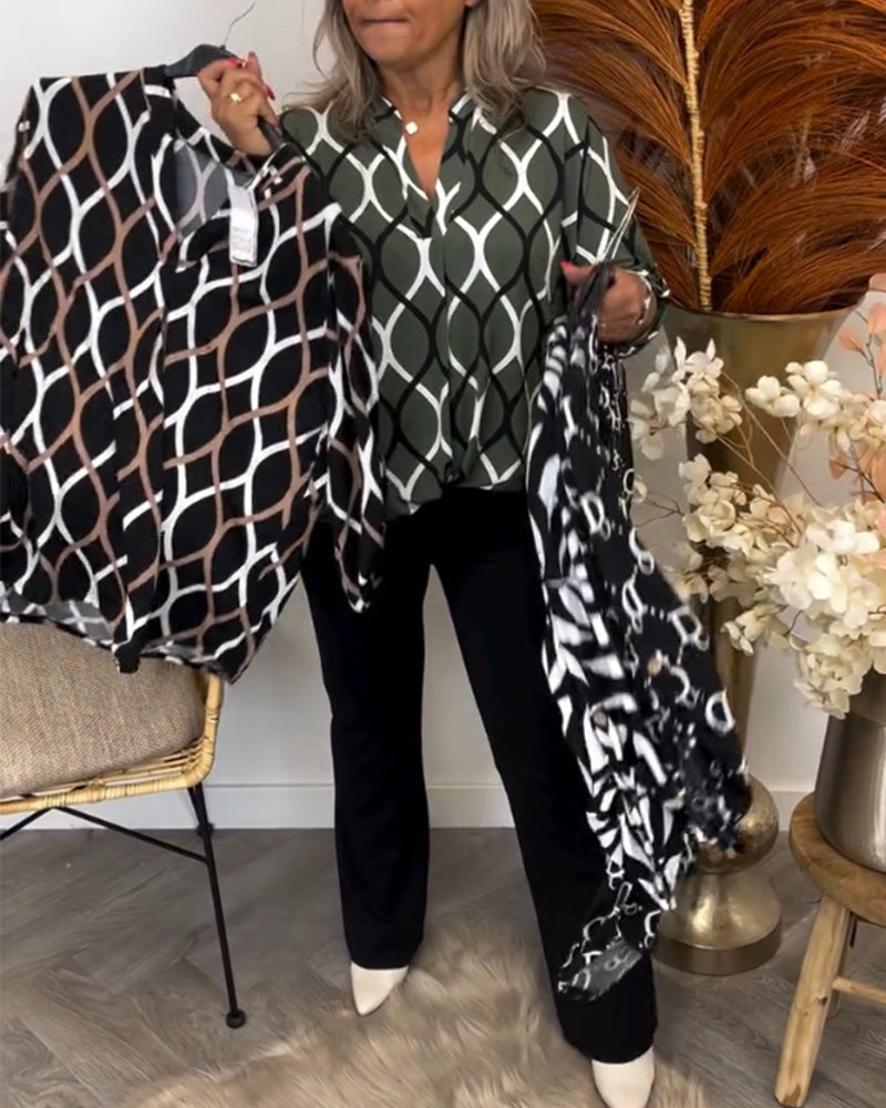 Alisha - Graphic Print Blouse