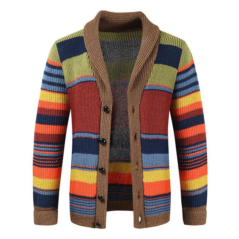 Ejay – Retro Bold Striped Cardigan