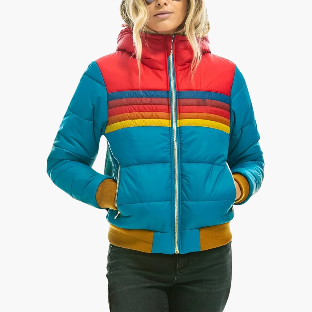 Catherine | Striped Puffer Jacket