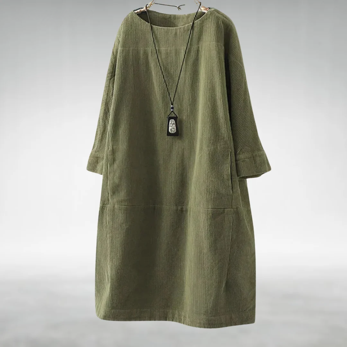 Francesca – Relaxed Corduroy Midi Dress