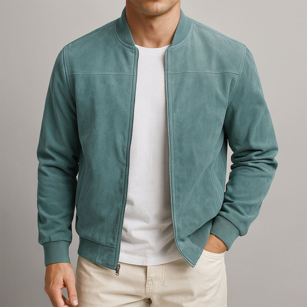 Nico – Timeless Genuine Suede Bomber Jacket
