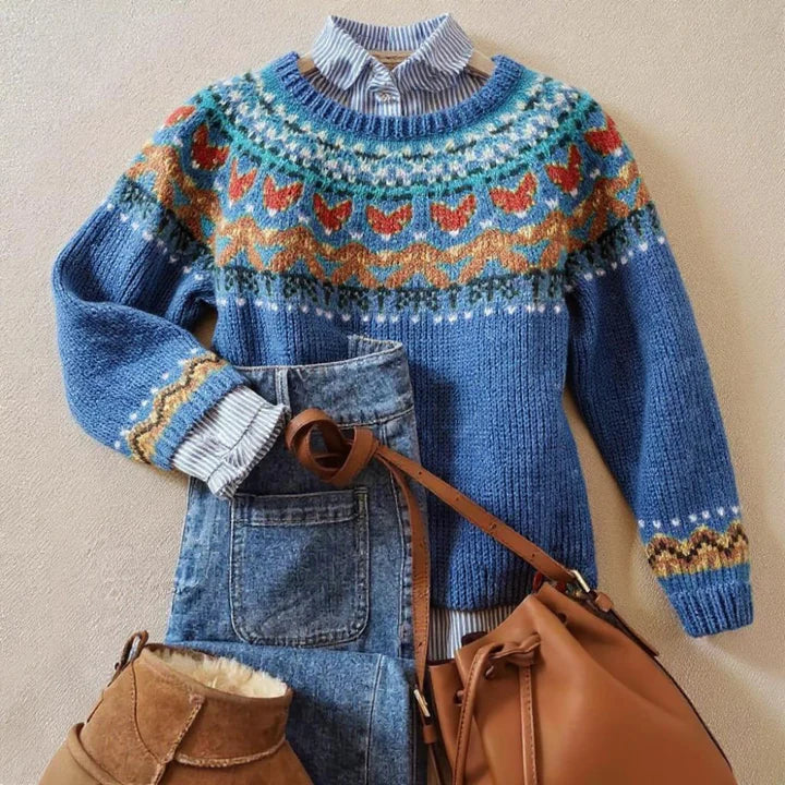 Leah - Classic Vintage Knit Sweater
