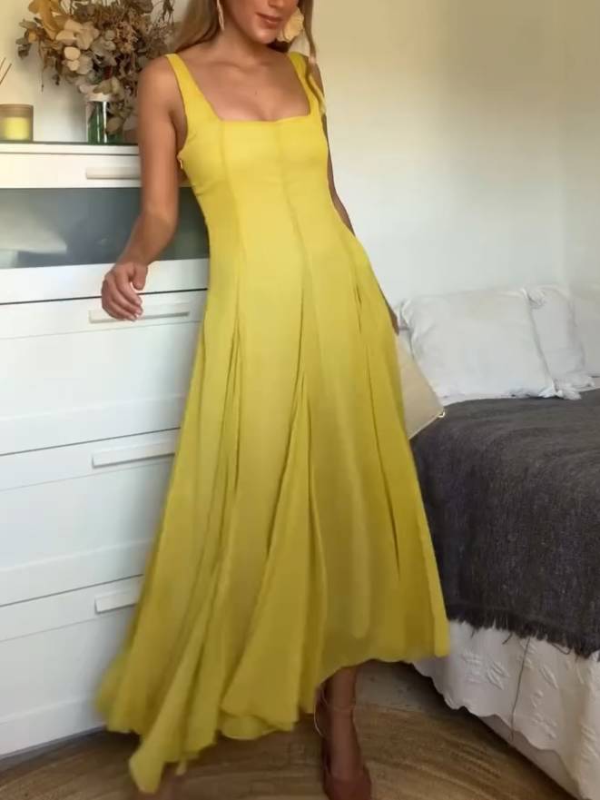 Arra – Long Dress with Square Neckline