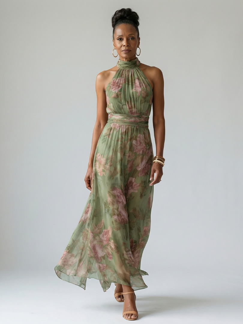 Niel - Halter Maxi Dress