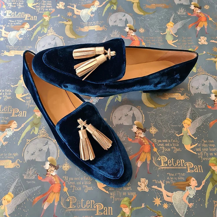 Darla – Retro Tassel Loafers with Flat Sole