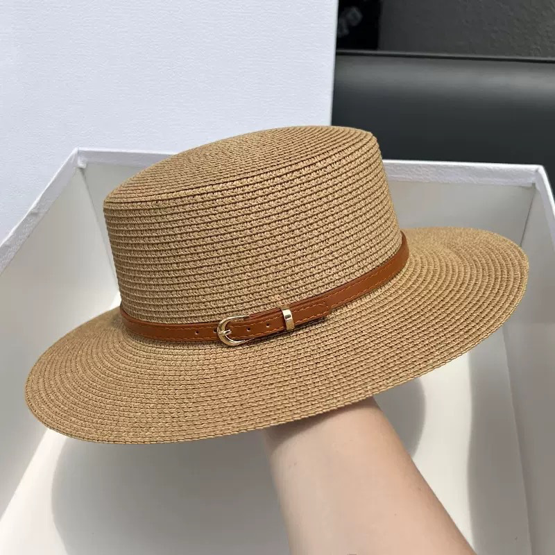 Audrey - Straw Wide Brim Top Hat