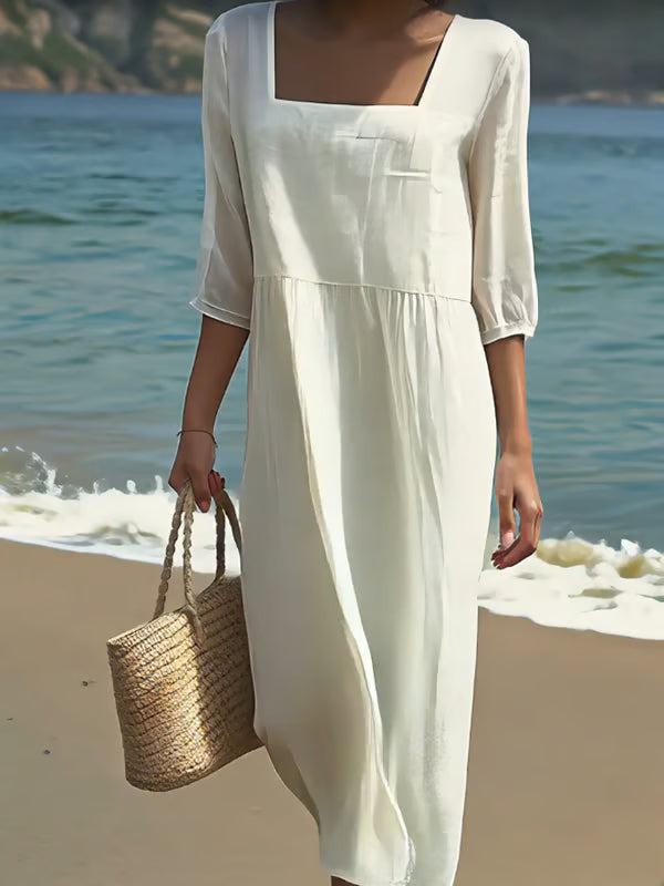 Elara – Cotton and Linen Dress