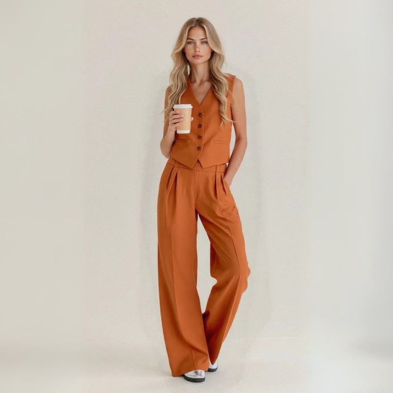 Chynna – Handcrafted Linen Casual Set