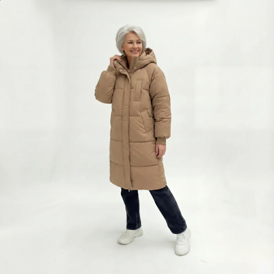 Lara - Classic Hooded Long Puffer Jacket