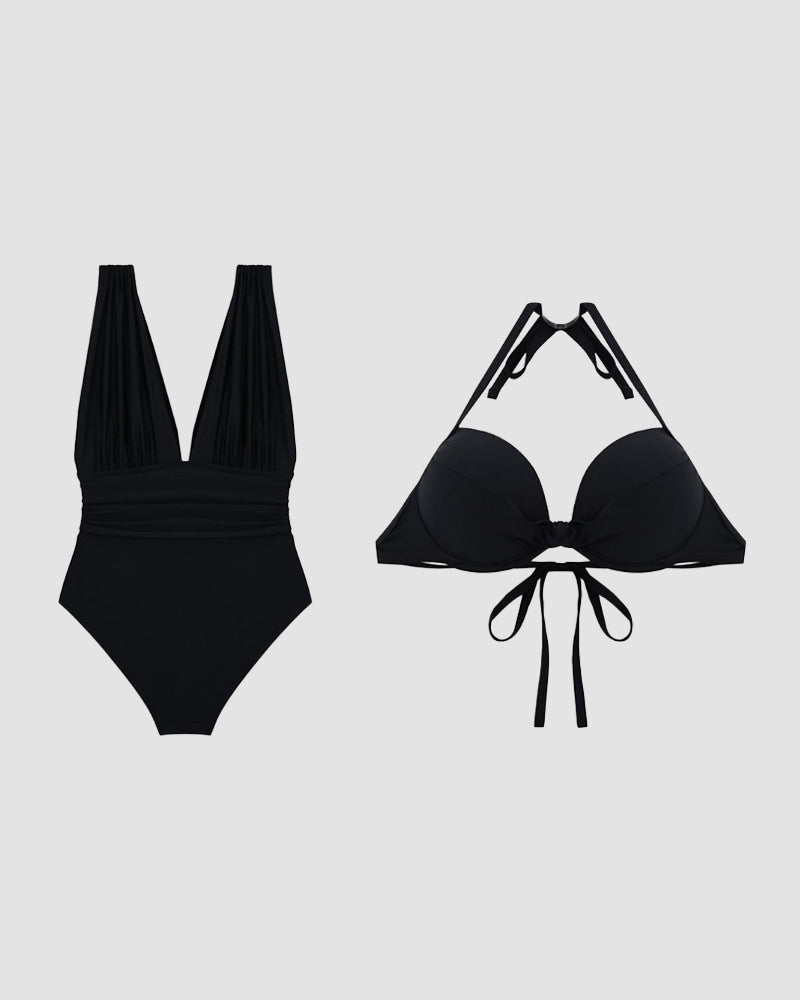 Francine - Luxury Shaping Swimsuit With Deep V-Neck