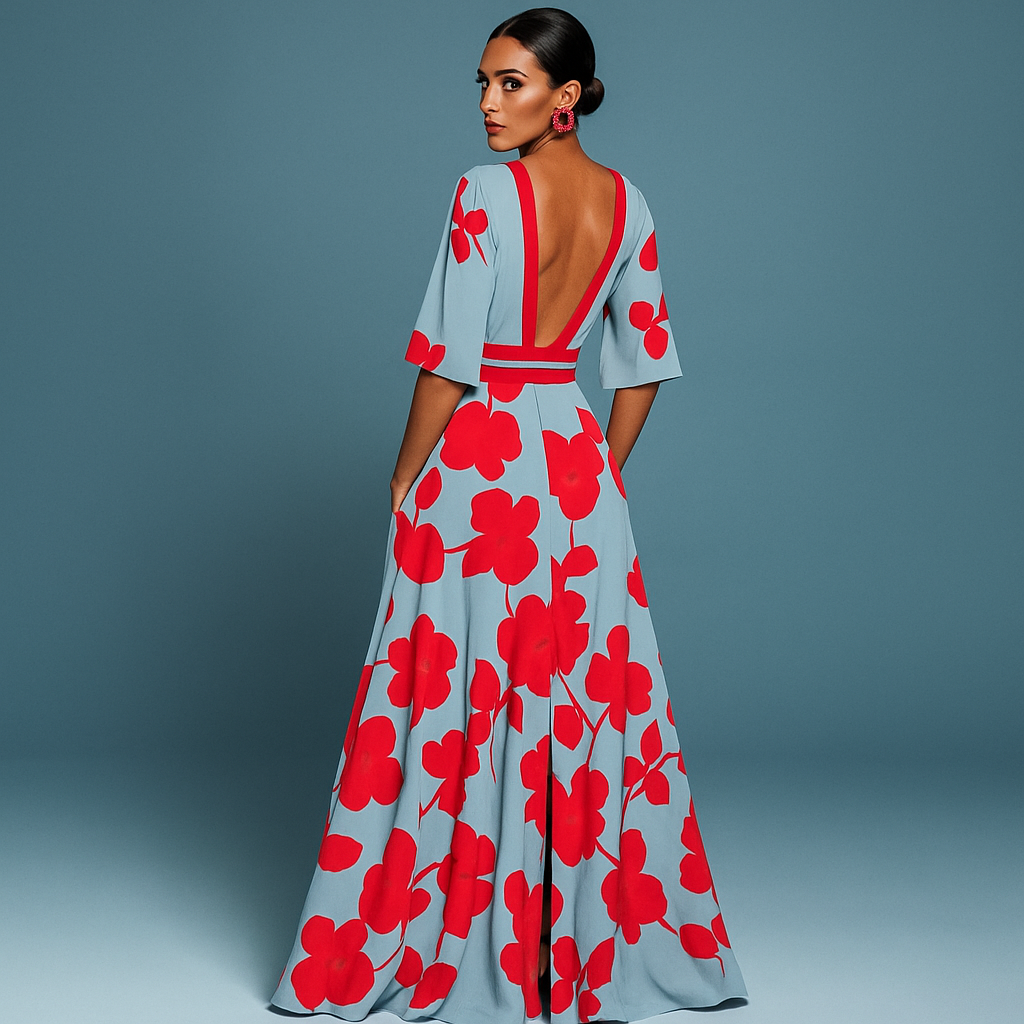 Rose - Elegant Viscose Dress