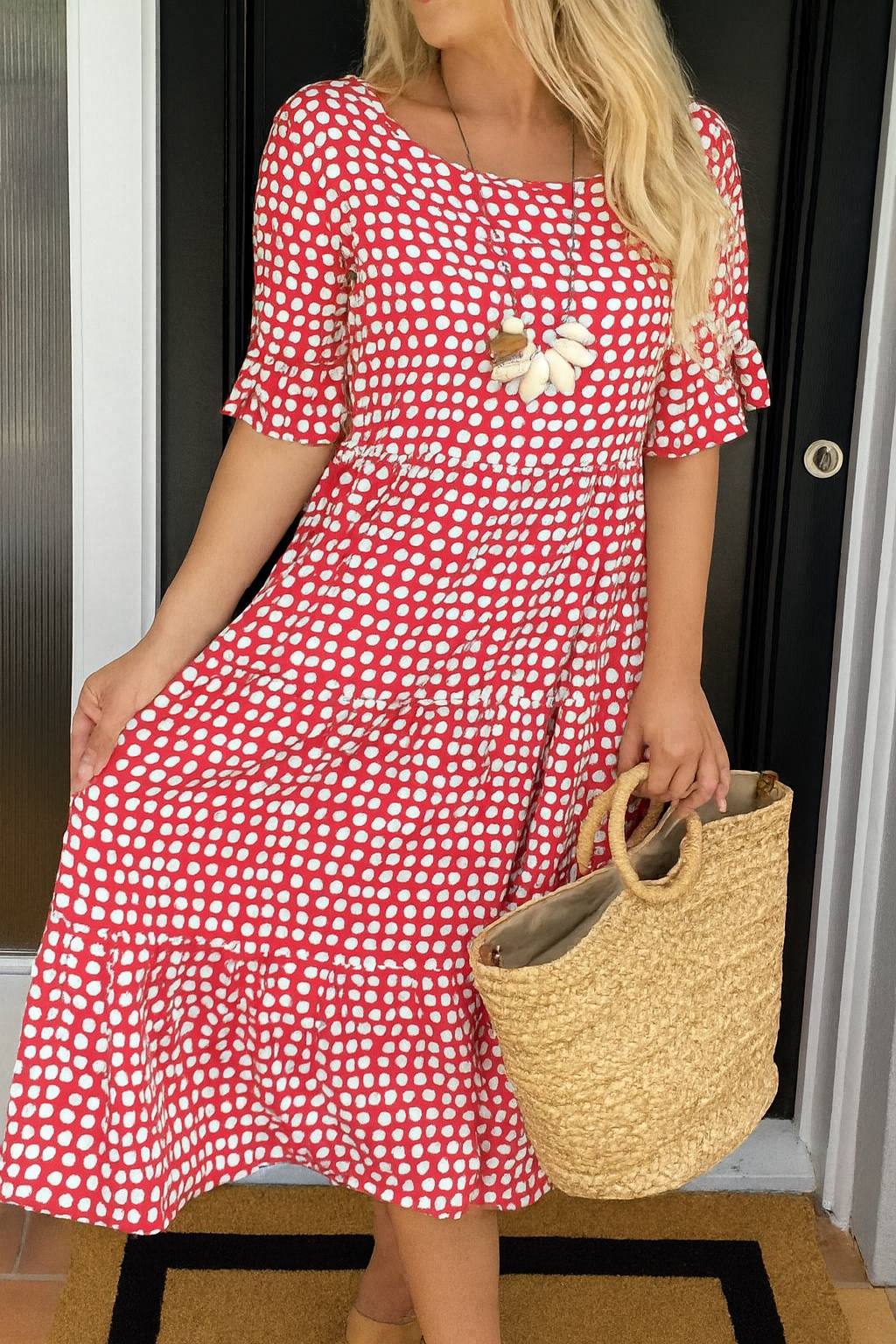 Teresita - Short Sleeve Midi Dress
