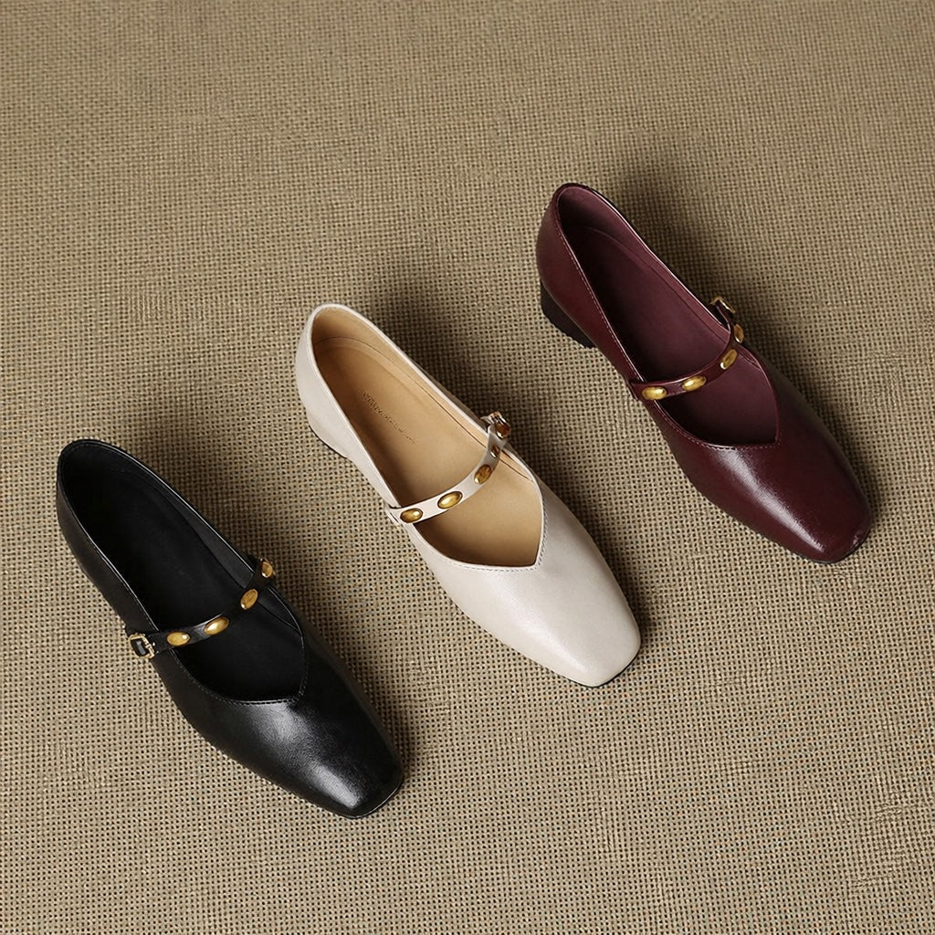 Aubrey - Genuine Leather Flats