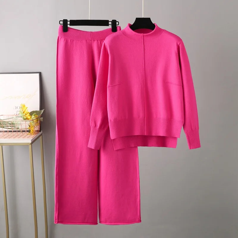 CAROLINE - KNITTED THICK WARM OVERSIZED Sweater Pants SET