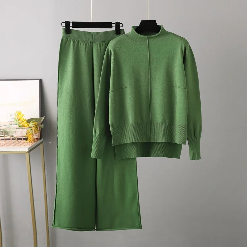CAROLINE - KNITTED THICK WARM OVERSIZED Sweater Pants SET