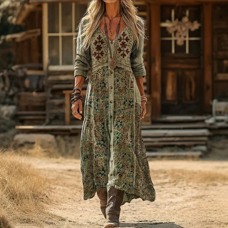 Adeline – Soft Flowing Ankle-Length Dress