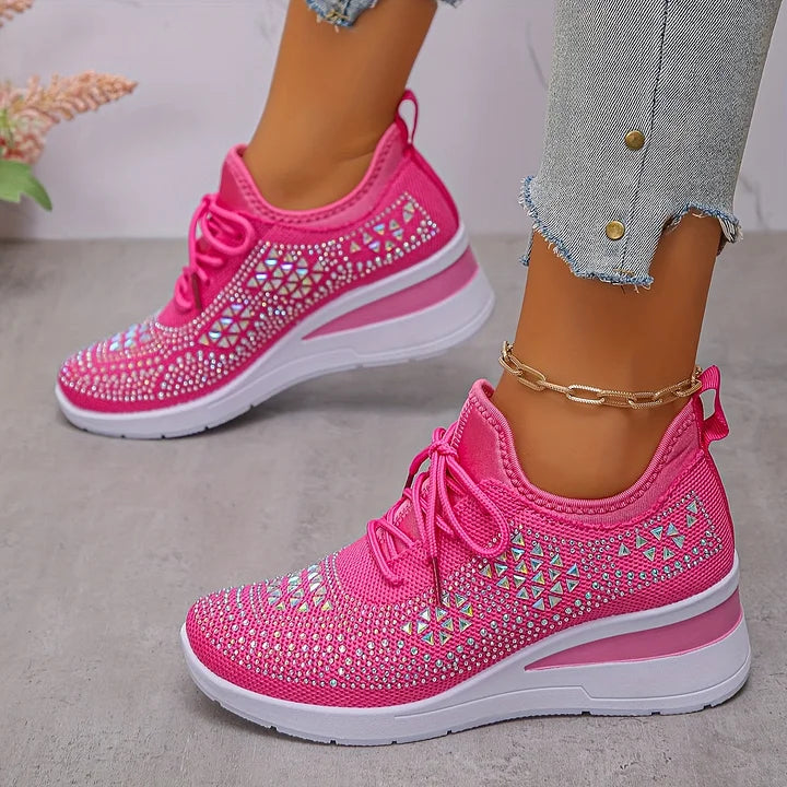 Yara – Lightweight Orthopedic Sneakers with Sparkle Accents