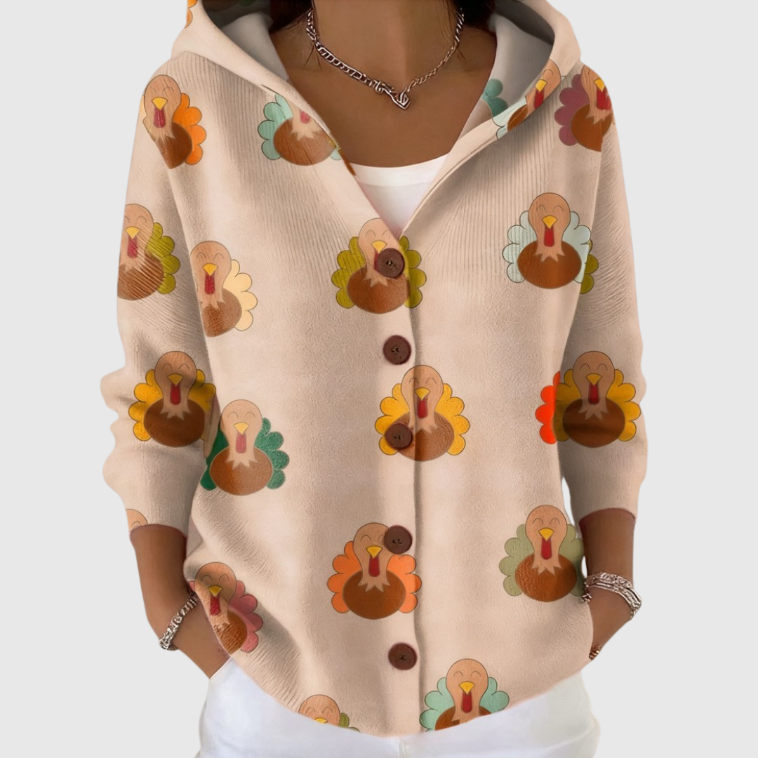 Kayla – Knitted Hooded Jacket