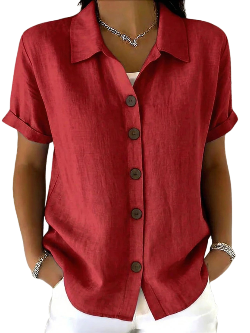 Dianna - Relaxed Short Sleeve Blouse