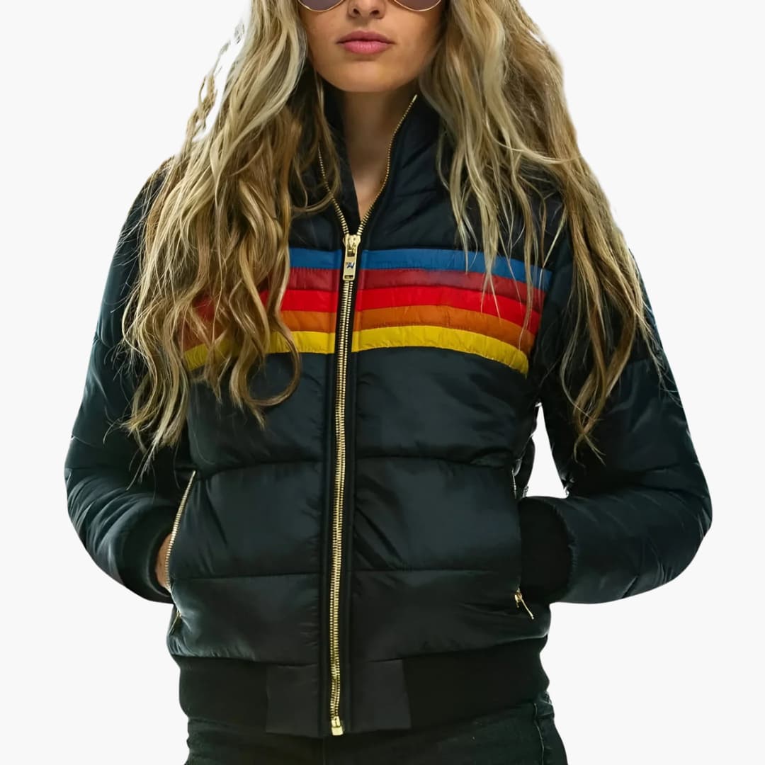 Catherine | Striped Puffer Jacket