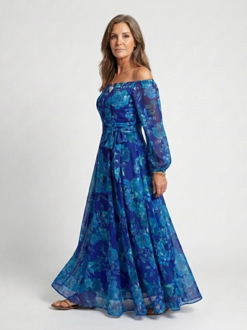 Penelope - Off-Shoulder Floral Maxi Dress