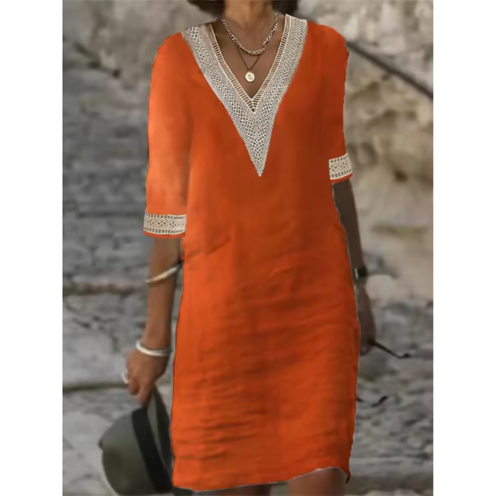 Zania – White Lace Dress with Elegant Fit