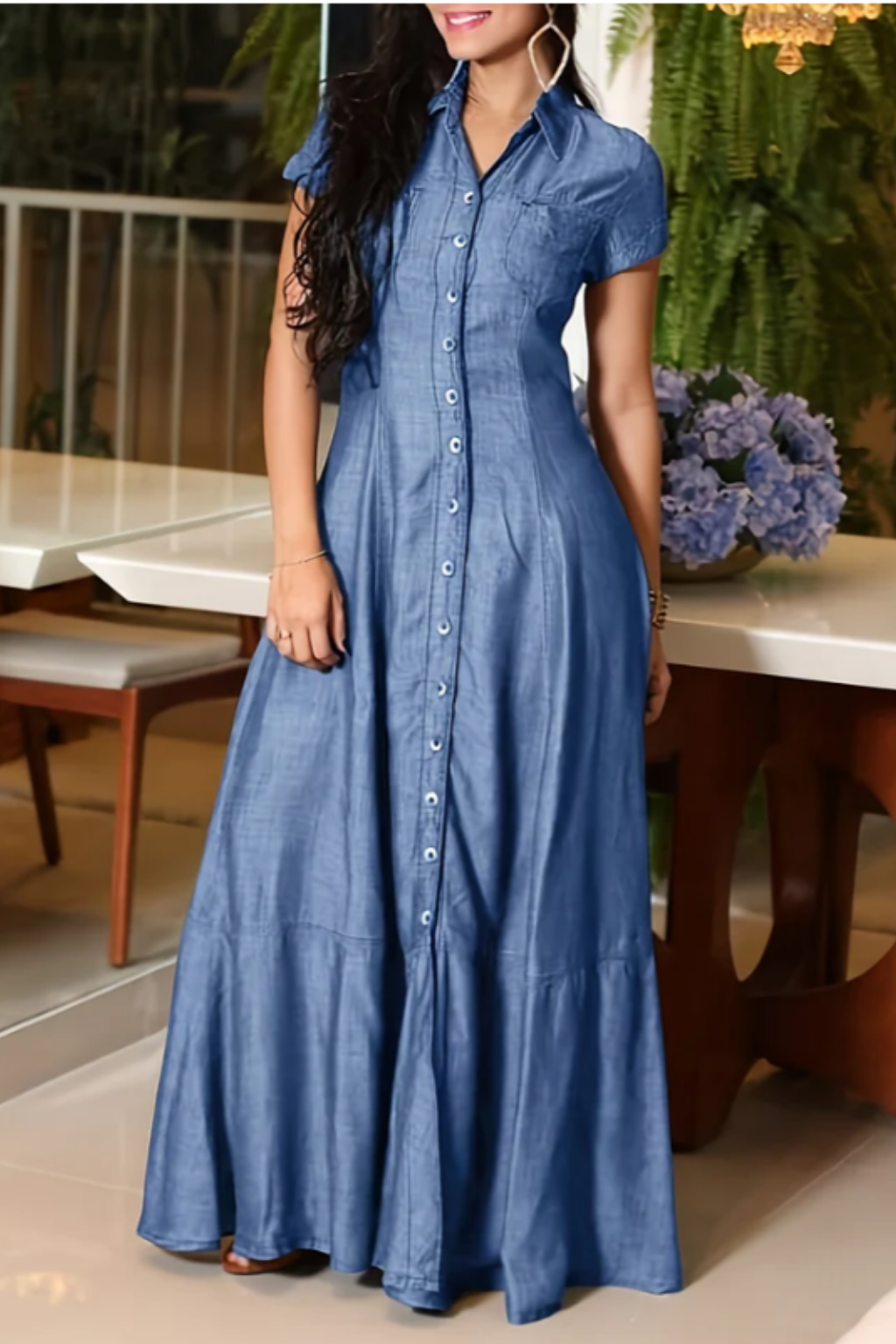 Kara - Long Denim Dress