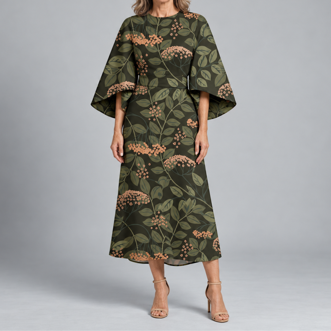 Brooklyn – Statement Print Midi Dress