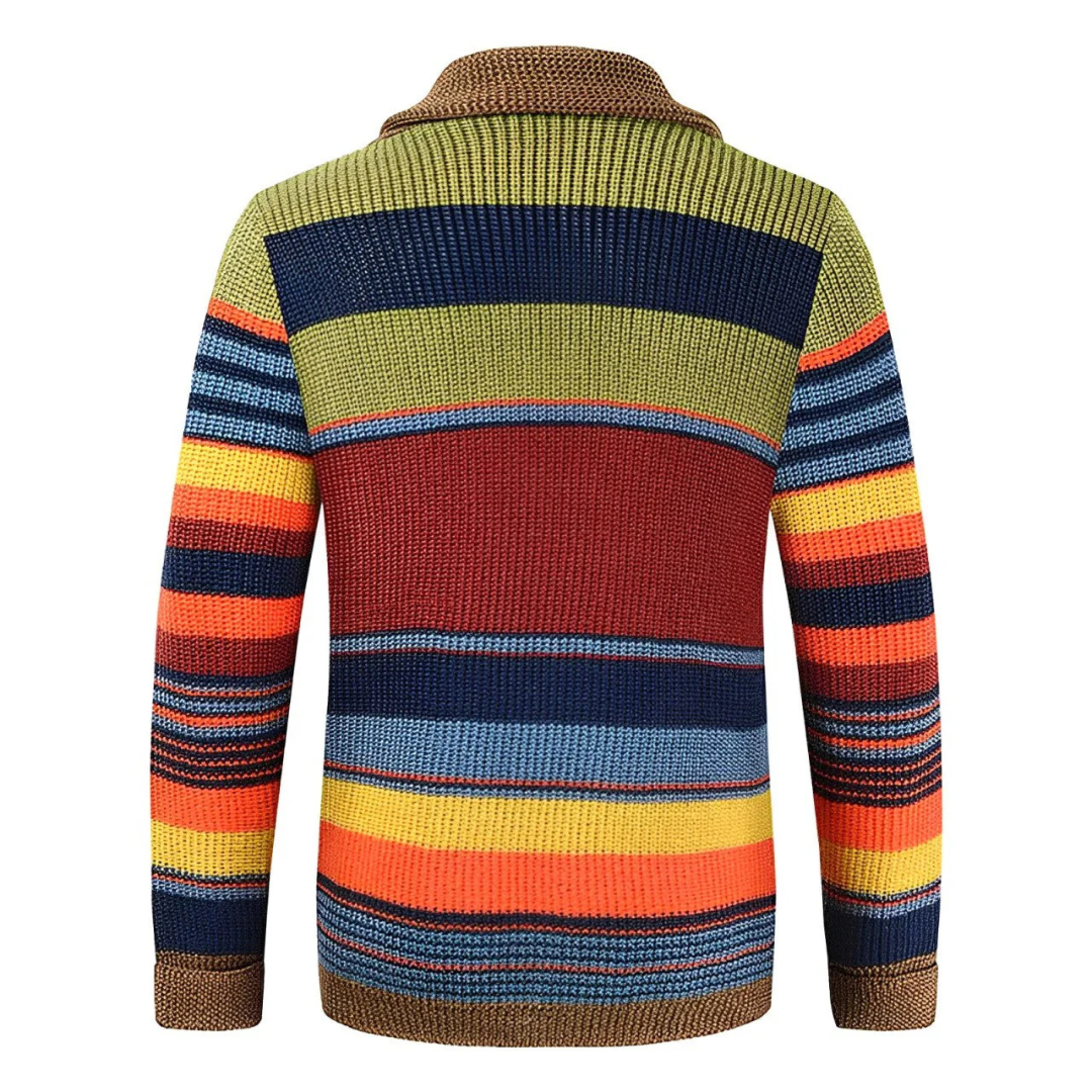 Ejay – Retro Bold Striped Cardigan