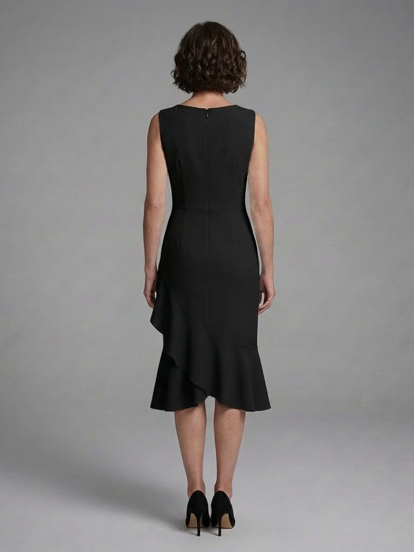 Caroline - Sleeveless Midi Dress With Wrap Detail