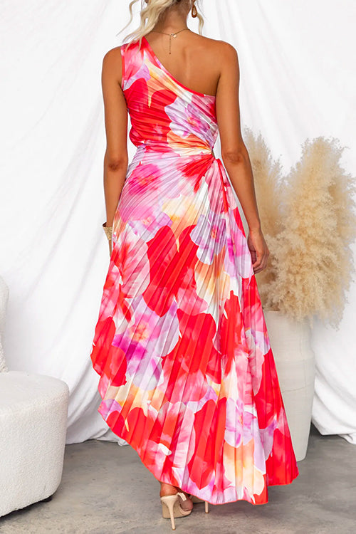 Aira - Pleated One-Shoulder Dress