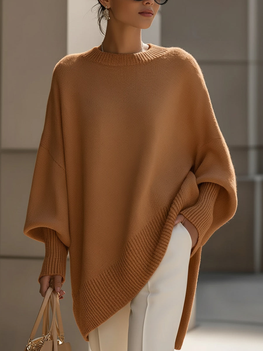 Ximena - Oversized Draped Wide-Neck Sweater