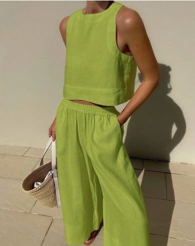 Artemis – Lightweight Summer Set with Flowing Pants and Structured Top