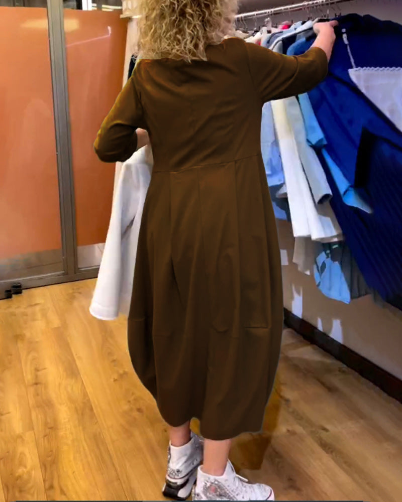 Carissa - Elegant Round Neck Dress