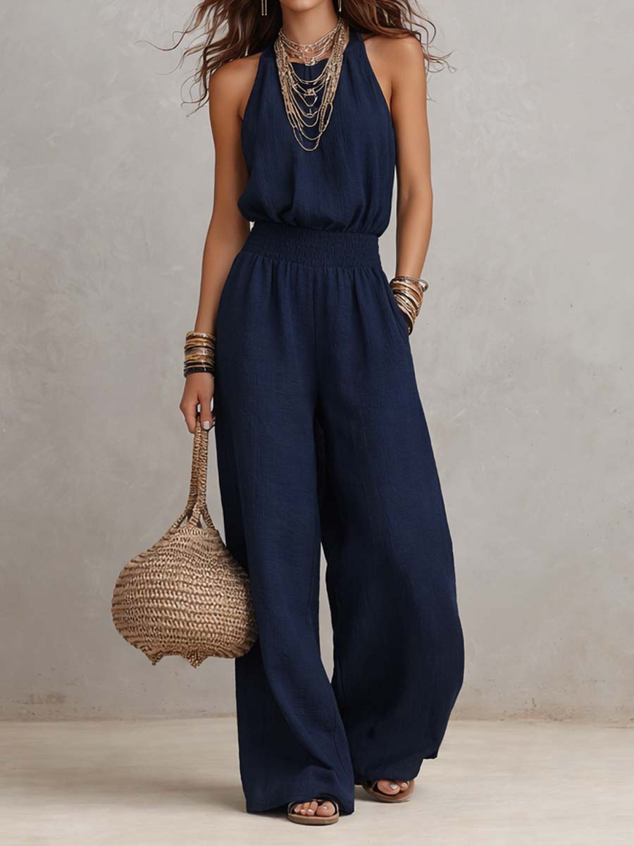 Casandra - Elegant Halter Jumpsuit
