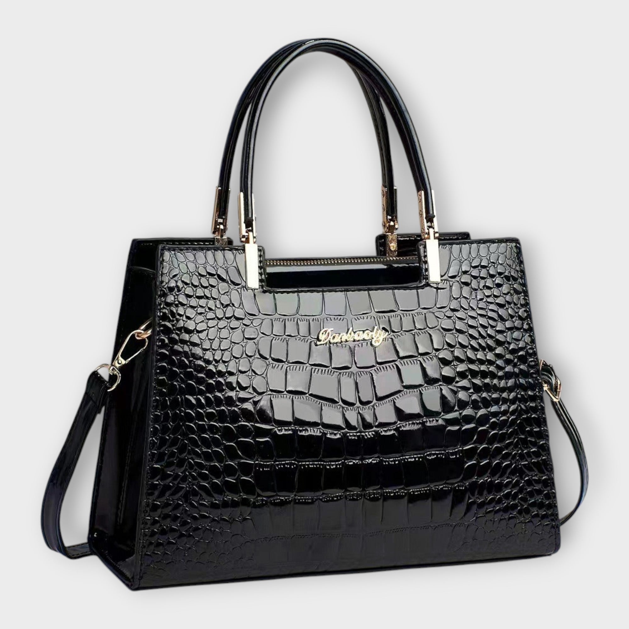 Veralie -  Shiny Crocodile Skin Pattern Handbag